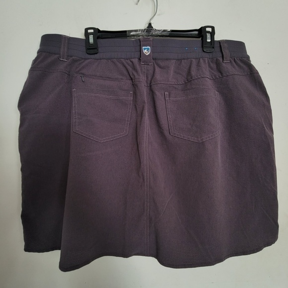 Kuhl Zipper Pocket Drawstring Active Strattus Skort Short Skirt Dark Gray Sz 18W - Picture 5 of 16